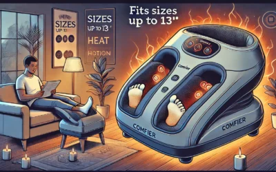 COMFIER Shiatsu Foot Massager with Heat, Vibration,Rolling Compression Feet Massager Machine,Gifts for Her,Him Fits Size up to 13“ Multiple Modes