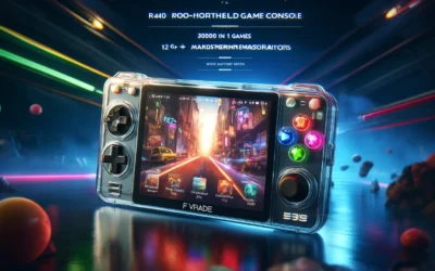 FVBADE 【30000 in 1 R40S PRO Handheld Game Console 3.5 inch IPS Screen Mini Retro Console 3800mAh Portable Pocket Arcade 12+ Mainstream Emulator 256G TF Card Transparent