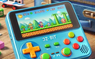 32 Bit Handheld Games for Kids Preloaded 139 Video Games, Portable Video Gaming Player with 3.0″ IPS Screen and Rechargeable Battery, Mini Travel Games Electronic Gifts Toys for Boys Girls, Blue