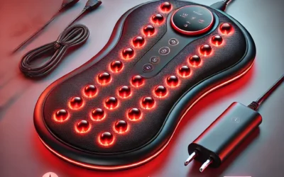 Cordless Infrared Red Light Massager Pad for Body, 3 Massage Levels, 3 Timer Setting, 46pcs Beads of 660nm & 850nm, 5000mAh, Black
