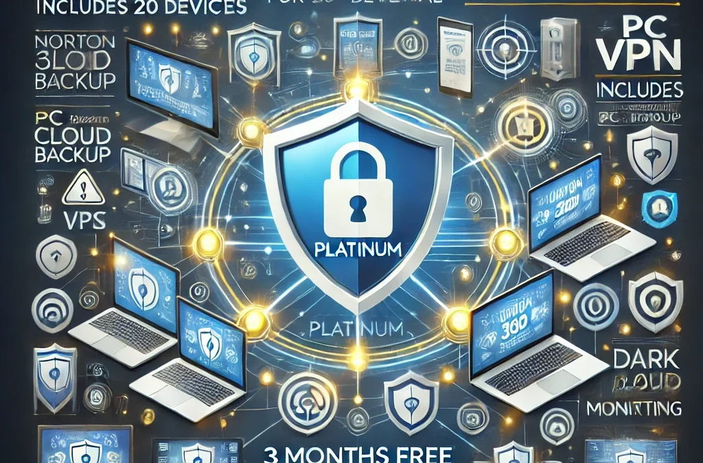 Norton 360 Platinum 2025, Antivirus software for 20 Devices with Auto Renewal – 3 Months FREE – Includes VPN, PC Cloud Backup & Dark Web Monitoring [Download]