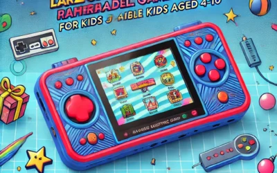 3.2″ Large Screen Rechargeable Portable Handheld Games for Kids Ages 4-10, Preloaded 138 Classic Mini Games ,Arcade Electronic Toy Support TV Output Birthday Xmas Present for Boys Girls(Blue+Red)