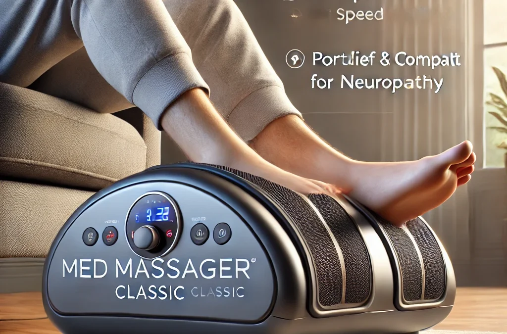 MedMassager Foot Massager Classic Deep Tissue Massage Therapy, at-Home Massager, Dual Speed, Portable & Compact, Fast Relief from RLS and Neuropathy, Improves Blood Circulation, Reduces Pain