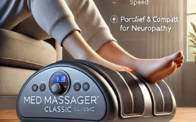 MedMassager Foot Massager Classic Deep Tissue Massage Therapy, at-Home Massager, Dual Speed, Portable & Compact, Fast Relief from RLS and Neuropathy, Improves Blood Circulation, Reduces Pain