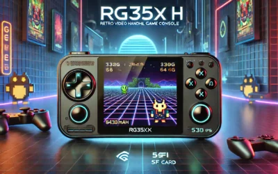 RG35XX H Retro Video Handheld Game Console 3.5 in IPS Screen Linux OS 64G TF Card with 5500 Classic Games Built-in 3300mAH Battery Compatible with 5G WiFi and Bluetooth 4.2(Black)