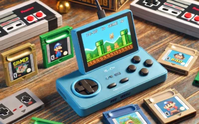 16 Bit Handheld Game for Kids Adults, 3.0” Large Screen Preloaded 230 HD Classic Retro Video Games with USB Rechargeable Battery & 3 Game Cartridges for Birthday Gift for Kids 4-12 (Blue)