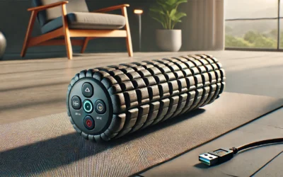 5-Speed Vibrating Foam Roller for Back Pain Relief, Muscle Recovery, Deep Tissue Massage & Physical Therapy – High-Density Electric Rechargeable Massage Roller 12.8 Inches