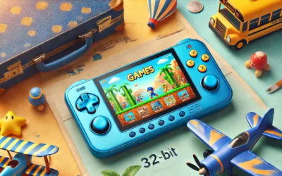 32 Bit Handheld Games for Kids Preloaded 139 Video Games, Portable Video Gaming Player with 3.0″ IPS Screen and Rechargeable Battery, Mini Travel Games Electronic Gifts Toys for Boys Girls, Blue